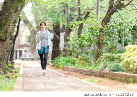 Running, running, walking, exercise, women Running, running, walking, exercise, women 91127258
