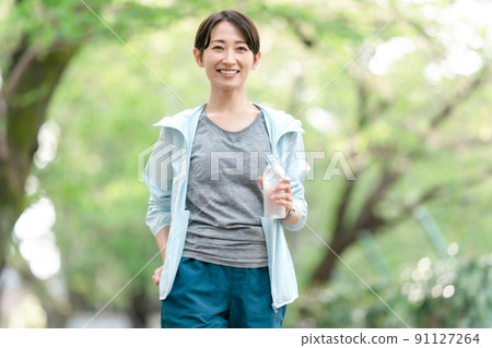 跑步，跑步，步行，運動，女性 91127264