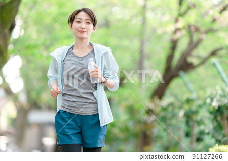 跑步，跑步，步行，運動，女性 91127266