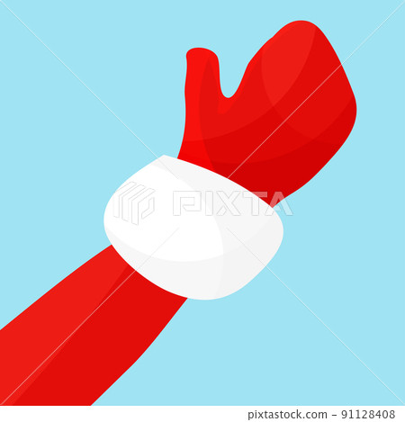 Hand in Santa glove 91128408