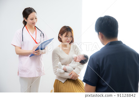 Pediatrics infant screening medical care baby Pediatrics infant screening medical care baby 91128842