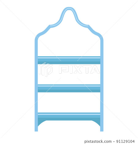 Cake stand in flat icon style. Empty tray for fruit and desserts. Vector illustration 91129104
