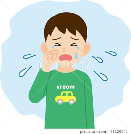 Crying boy without lines Crying boy without lines 91129941