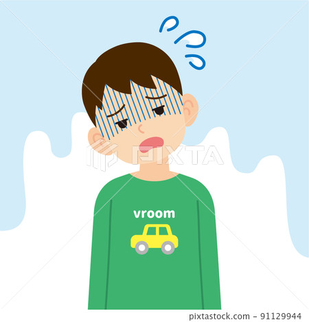 Tired boy without lines Tired boy without lines 91129944