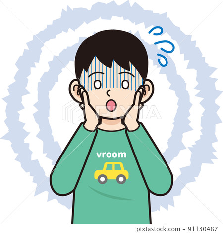 有等高線的一個不耐煩的男孩 有等高線的一個不耐煩的男孩 91130487