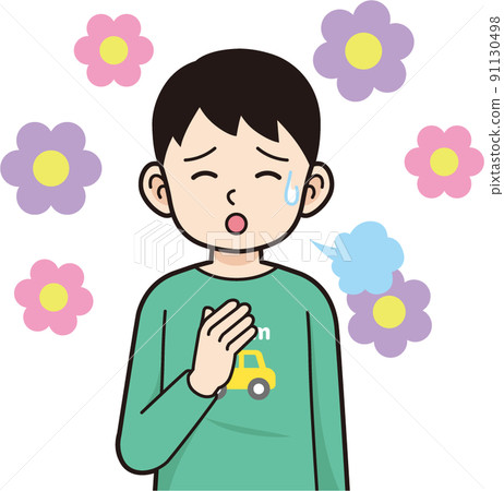 輪廓線寬大的男孩 91130498