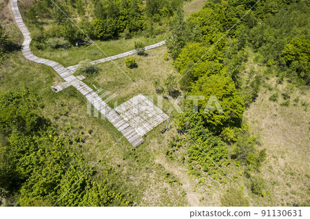 Aerial view of Toya Nishiyama foot crater (1st observatory) 91130631