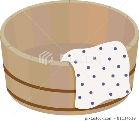 帶毛巾的浴缸 91134539