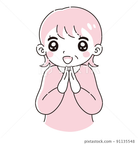 Illustration of a throbbing senior woman 91135548