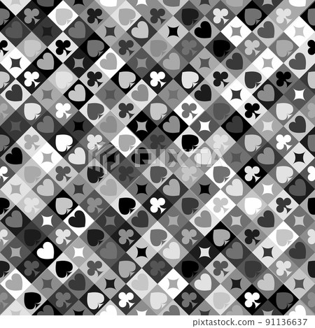 Vector playing cards suits seamless patterns. Backgrounds card suits Vector playing cards suits seamless patterns. Backgrounds card suits 91136637