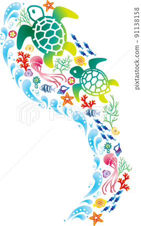 Honu、大海和生物框架 91138158