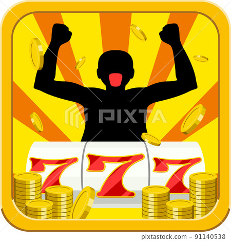 Icon of a man with three-seven slots Icon of a man with three-seven slots 91140538