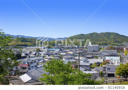Usuki city area seen from Usuki Castle Park 91140916