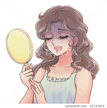 Showa girl cartoon tanned woman in the shape of a touch mask 91141023
