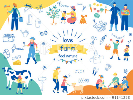 People who enjoy the farmer experience 91141238