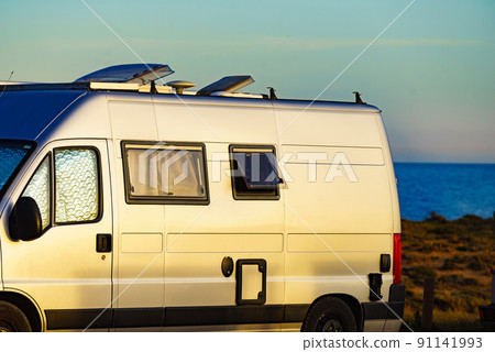 Campervan camping on nature 91141993