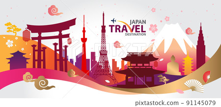 japan travel destination vector illustration japan travel destination vector illustration 91145079