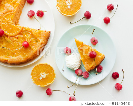Orange upside down cake Orange upside down cake 91145448