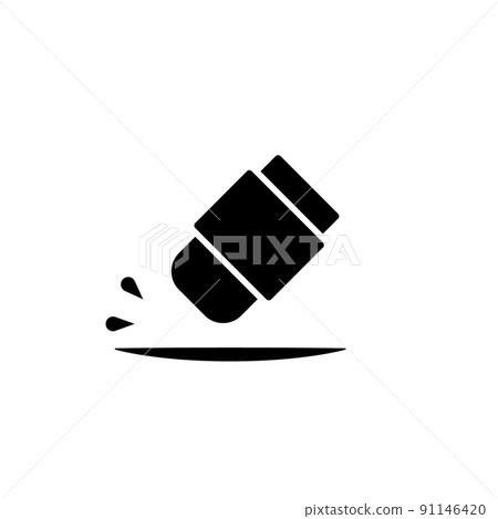 Illustration Vector Graphic of Eraser Icon Illustration Vector Graphic of Eraser Icon 91146420