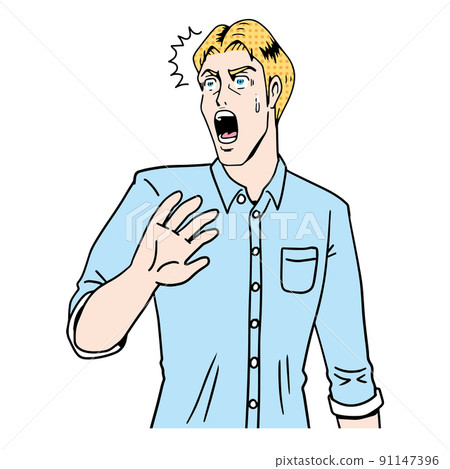 Surprised Caucasians of the American Comic Touch 91147396