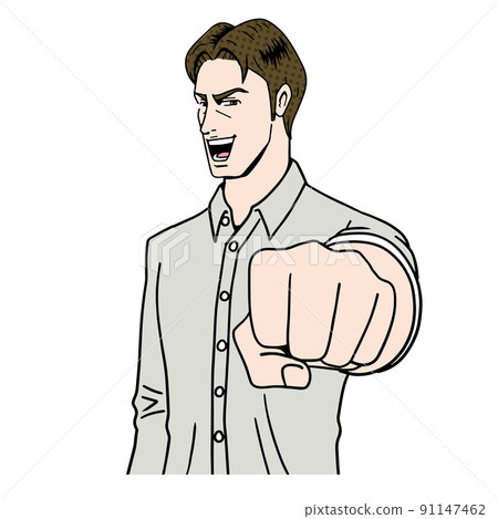 White people with a spirit of American comics touch White people with a spirit of American comics touch 91147462
