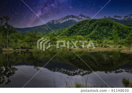 A refreshing June night view around the Norikura Plateau and Maimenoike Pond 91148630