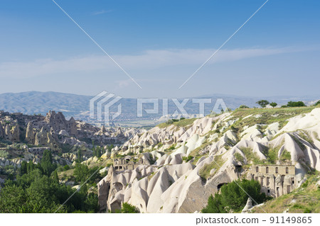 The Valley of Love in Cappadocia and cave settlements Dwellings in the rock of Turkey. The Valley of Love in Cappadocia and cave settlements Dwellings in the rock of Turkey. 91149865
