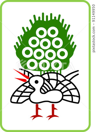 麻將牌彩色插圖圖標 麻將牌彩色插圖圖標 91149950