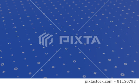 Abstract background in blue with texture of crosses and circles 91150798