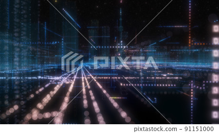 Futuristic Smart Digital City. Smart City And Technology Business Concept 91151000