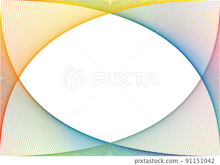 Grid frame with colorful lines with gentle curves 91151042