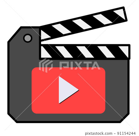 Clapperboard used for shooting videos and movies 91154244