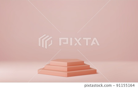 3d Shiny pedestal podium. 91155164