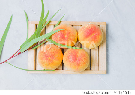 fresh and delicious summer fruit peach 91155513