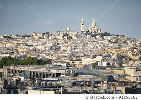 Sacre Coeur Basilica close-up, Paris, France 91155568