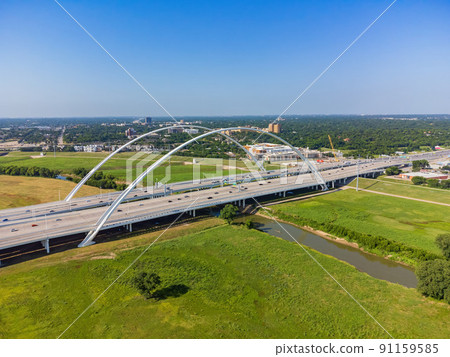Aerial view of the Dallas downtown cityscape Aerial view of the Dallas downtown cityscape 91159585