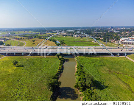 Aerial view of the Dallas downtown cityscape Aerial view of the Dallas downtown cityscape 91159591