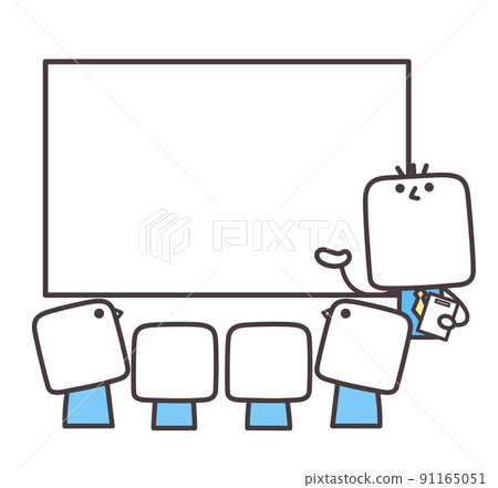 Illustrations of businessmen who are training 91165051