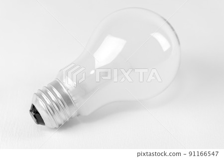 Photograph of a single silica light bulb Photograph of a single silica light bulb 91166547