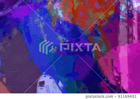 Abstract beautiful oil painting geometric illustration Abstract beautiful oil painting geometric illustration 91169481
