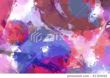 Abstract beautiful oil painting geometric illustration 91169482