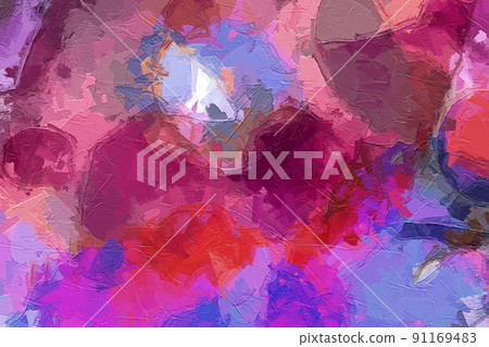 Abstract beautiful oil painting geometric illustration 91169483
