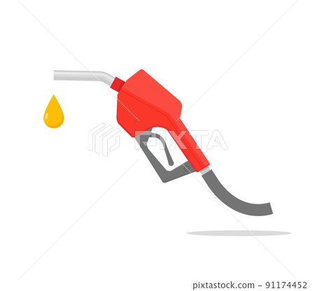 Fuel pump petrol icon drop hanging. Gas pump gun logo vector pipe gasoline Fuel pump petrol icon drop hanging. Gas pump gun logo vector pipe gasoline 91174452
