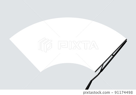 Car wiper windshield winter clean front window background. Vector windscreen clean glass vector Car wiper windshield winter clean front window background. Vector windscreen clean glass vector 91174498