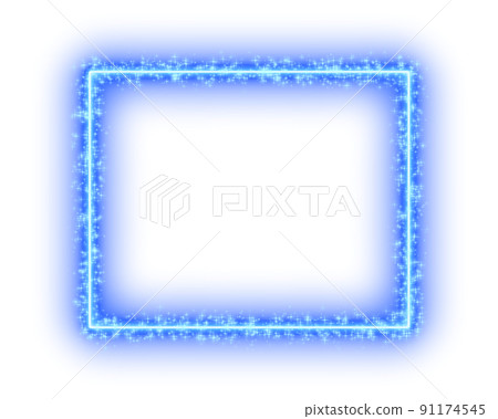 Frame blue glitter effect - Stock Illustration [91174545] - PIXTA