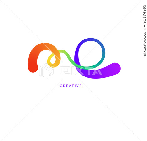 Creative agency line gradient logo - Stock Illustration [91174995] - PIXTA