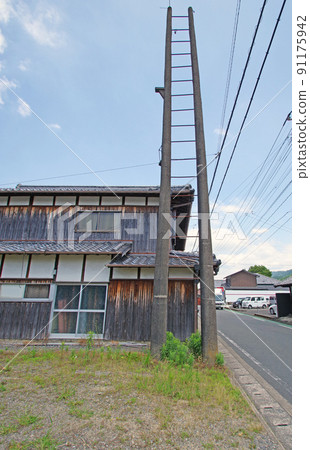 福岡縣久留米市草野地區的街道景觀和火災瞭望塔 91175942
