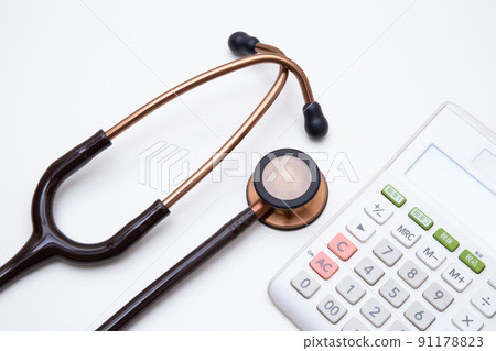 Stethoscope and calculator Stethoscope and calculator 91178823