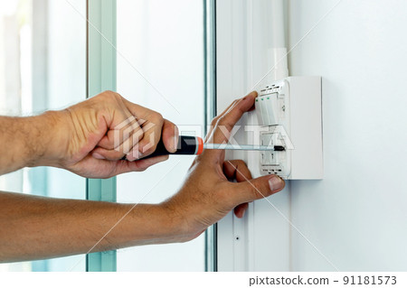 Install the electric power socket and switch in to a plastic outlet box on the wall. Install the electric power socket and switch in to a plastic outlet box on the wall. 91181573