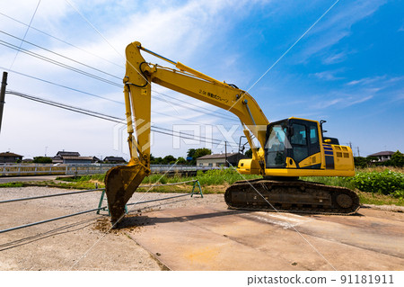 Construction site heavy equipment power shovel 91181911